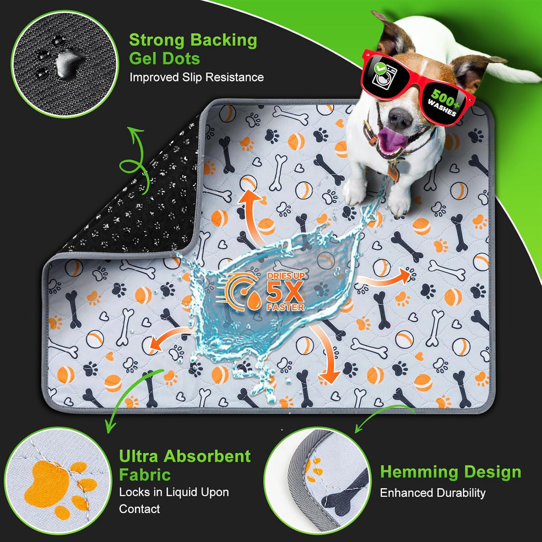 Dog Grass Pee Pad with Tray Large